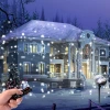 2019 new cross-border exclusive MINI snow light, outdoor waterproof RF remote control Christmas snow light, lawn light Specification image